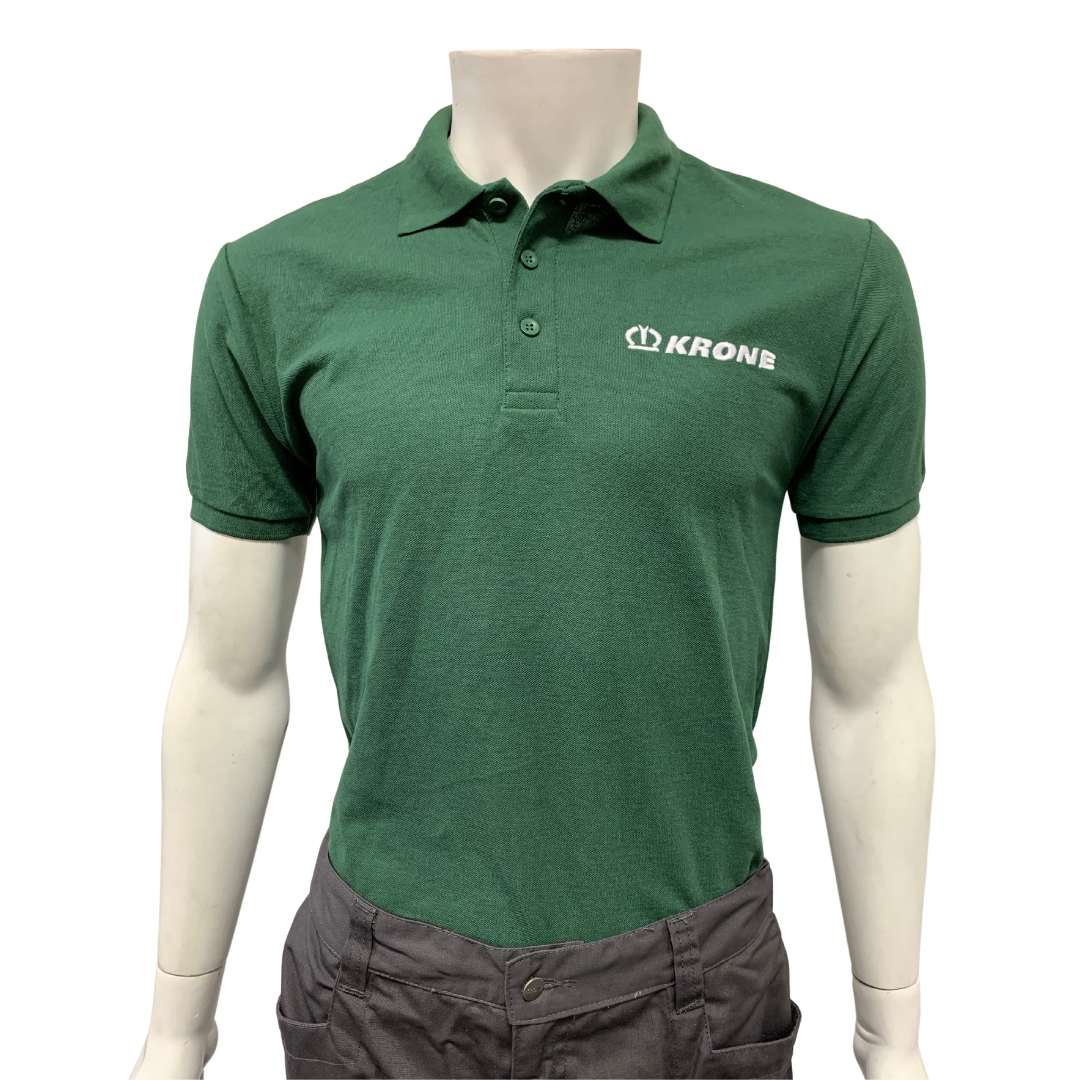 Green Polo Top with White Logo